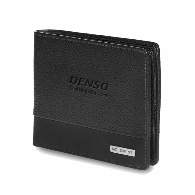 DENSO x Moleskine Classic Match Genuine Leather Wallet - Black