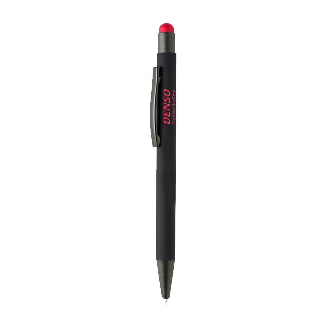 DENSO Vojens Metal Soft-touch Ballpen with Stylus - Red 