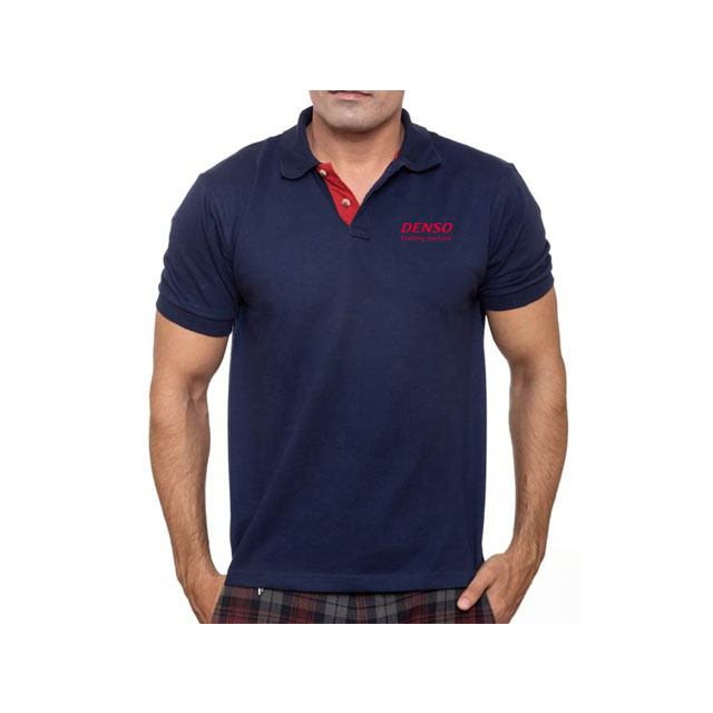 DENSO Cotton Rich Polo Shirt - Gulf Blue(Navy Blue / Red)