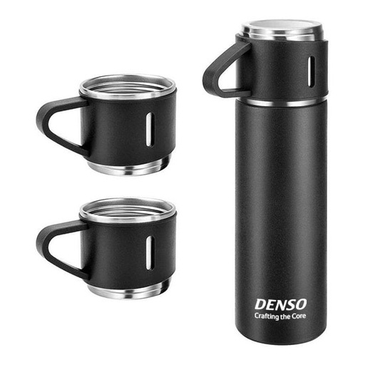 [DNSO 008] DENSO Family Set of Vacuum Flask & Two Cups - Black