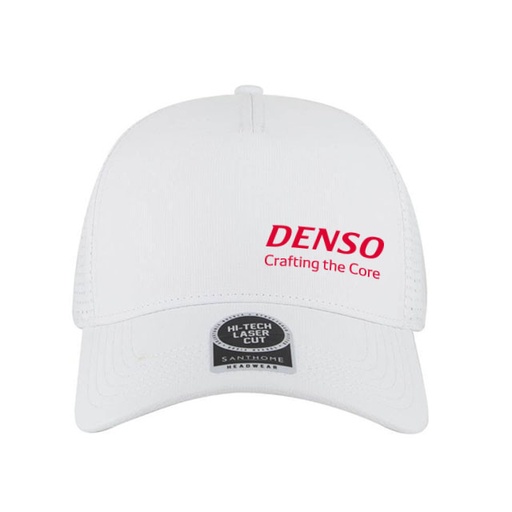 [DNSO 106] DENSO Ace 5 Panel DryNCool® Sports Cap - White