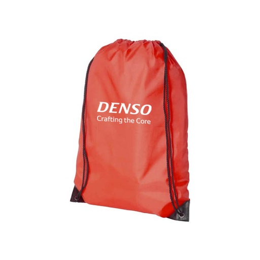 [DNSO 119] DENSO Promotional Polyester Drawstring Bag - Red