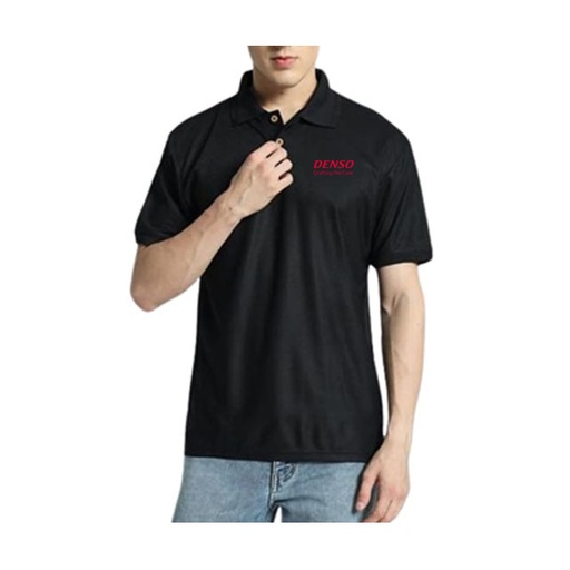 [DNSO 123] DENSO TERRA - Recycled Polo Shirt - Black 