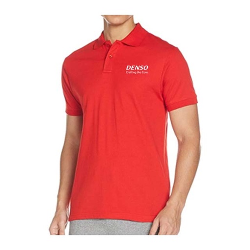 [DNSO 126] DENSO Basic DryNCool Polo Shirt with UV protection - Red
